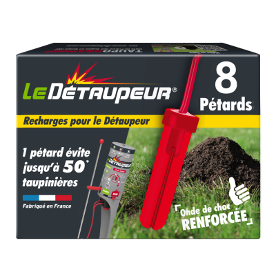 Détaupeur boite de 8 recharges anti taupes LE DETAUPEUR