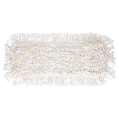 Frange coton poches et languettes 40 cm pour lavage à plat