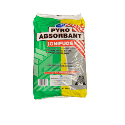 Absorbant végétal ignifugé PYROABSORBANT 40 L