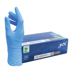 Gants nitrile non poudré bleu