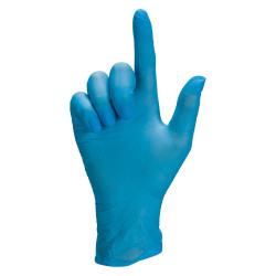 Gants nitrile non poudré bleu