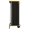 Poubelle de tri mobile couleur Jaune / Gris pour déchets emballages 110 litres