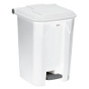 Poubelle plastique à pédale blanche 30L, 50L, 80L et 100L