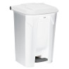 Poubelle plastique à pédale blanche 30L, 50L, 80L et 100L