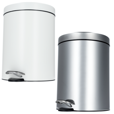 Poubelle métal 5L (INOX ou METAL BLANC)