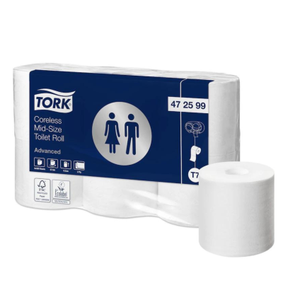 Rouleaux papier toilette TORK T7 sans mandrin double épaisseur