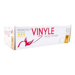 Gant VINYLE transparent légèrement poudré