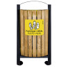 Poubelle extérieure à façade bois sur pied double compartiment - 2x60L - ARKEA