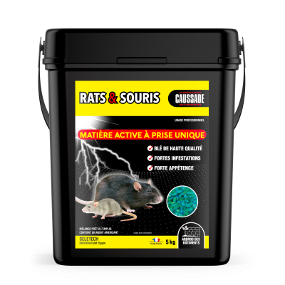 Souricide raticide céréales Caussade 5 kg forte appétence