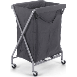 Chariot Collecteur de linge en X compact 200 L avec roues