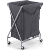 Chariot Collecteur de linge en X compact 200 L avec roues