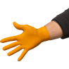 Gants nitrile orange non poudrés