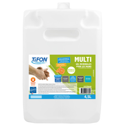 Savon gel microbilles pour mains cartouche 4.5L avec pompe