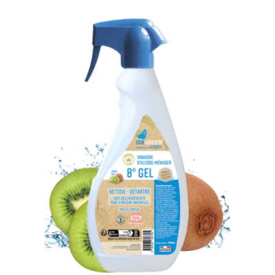 Vinaigre d'alcool ménager 8° arome kiwi - ecodetergent ecocert 750 ML