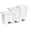 Poubelle plastique à pédale blanche 30L, 45L et 90L