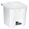 Poubelle plastique à pédale blanche 30L