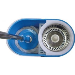 Seau essoreur TURBO MOP PRO + Frange rotative + manche De Witte