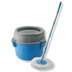 Seau essoreur TURBO MOP KOMPAKT + Frange microfibre