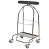 Porte sac à pinces poubelle 100L 2 roues/inox — vue 1