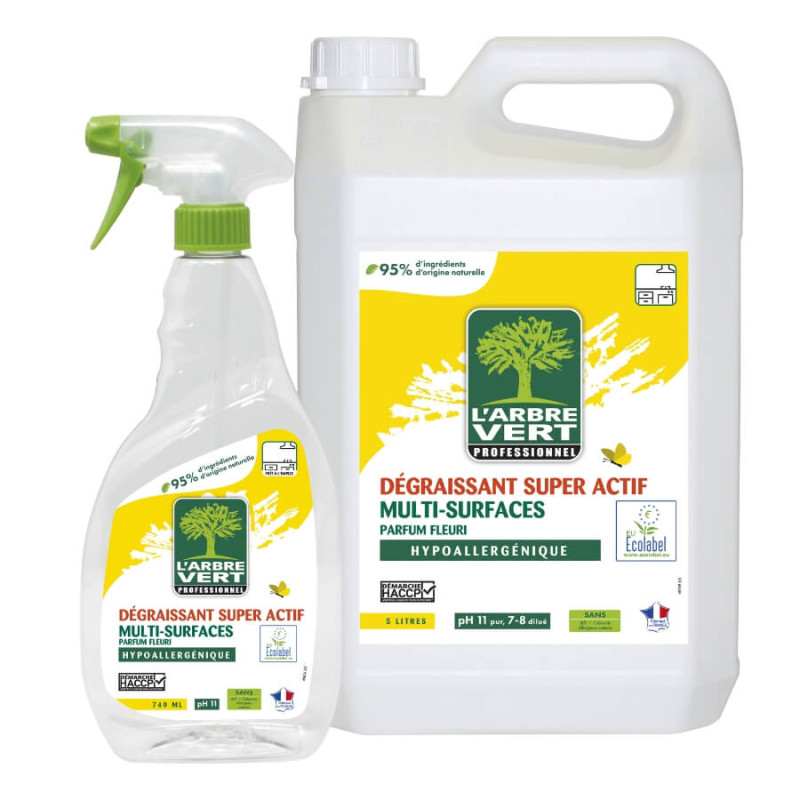 Dégraissant Super actif multi-surfaces Ecolabel Hypoallergénique L'Arbre Vert