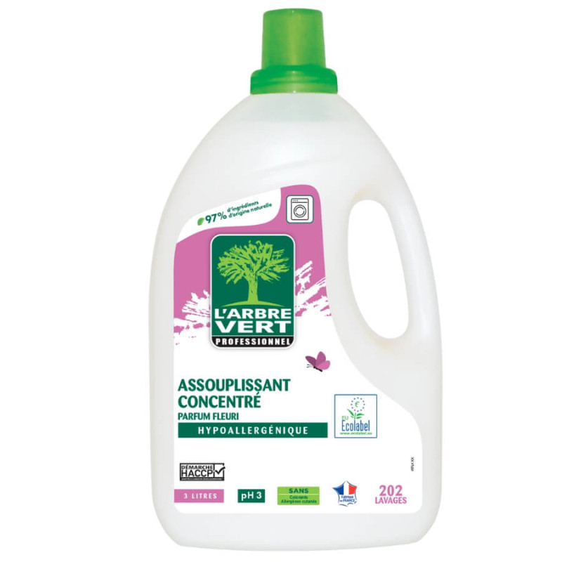 Assouplissant linge concentré Ecolabel L'Arbre Vert 3L Hypoallergénique
