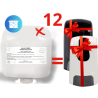 Pack 12 cartouches savon mains mousse + 1 distributeur blanc offert — vue 1