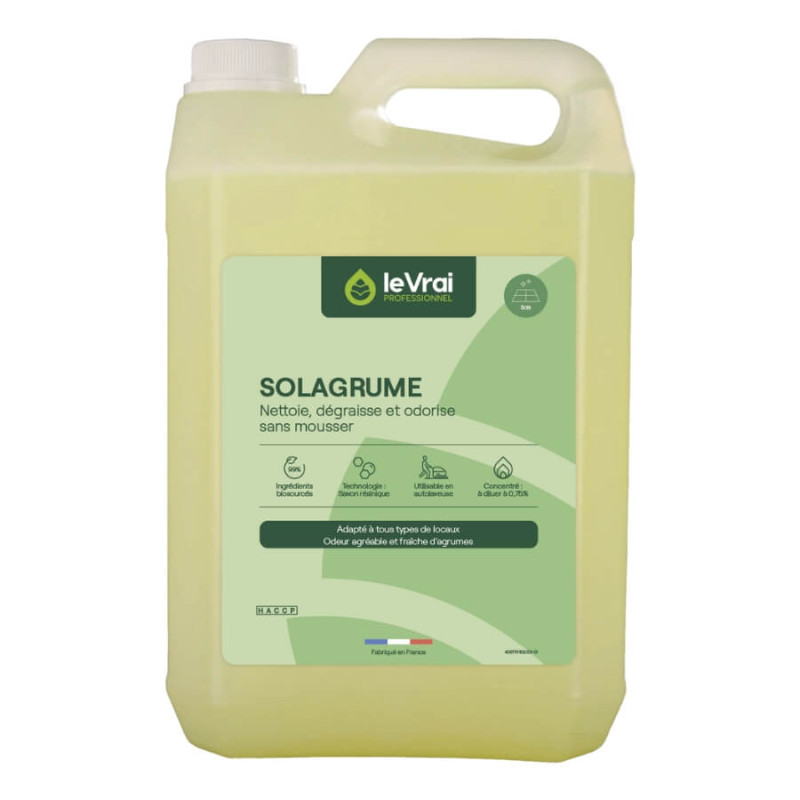 Détergent dégraissant sol Le Vrai Professionnel Solagrume 5L