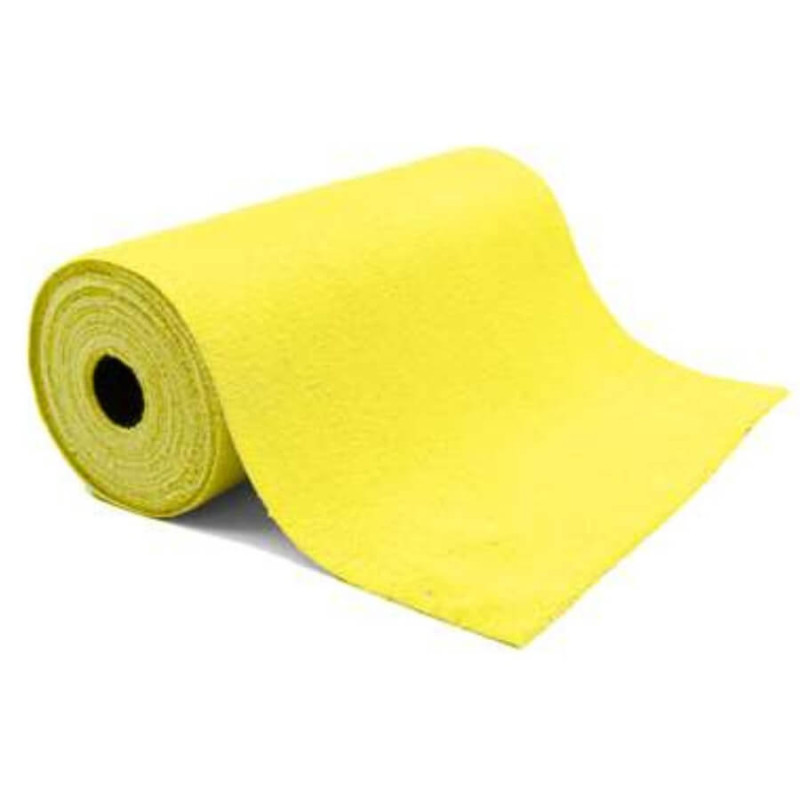 Rouleau chiffon microfibre jaune 30x30cm – 200g/m² – 50 pièces