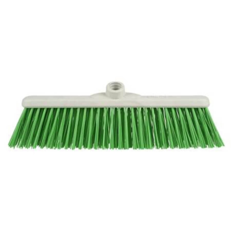 Balai cantonnier 40 cm vert Ecocycled PET douille inclinée