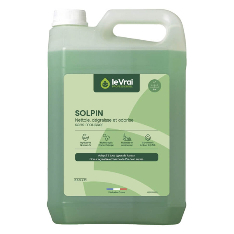 Détergent dégraissant sol Le Vrai Professionnel SOLPIN 5L