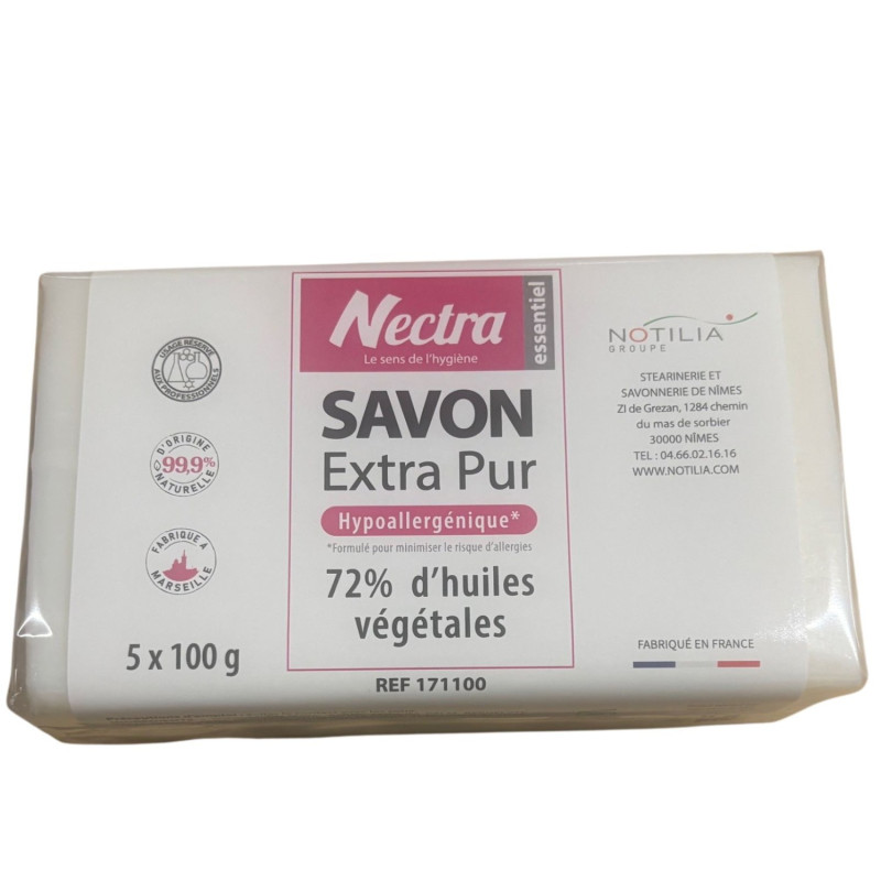 Savon de Marseille glycériné 100grs - Lot de 5