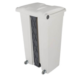 Poubelle plastique alimentaire à pédale 90L
