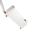 Poubelle plastique à pédale 90L blanche avec couvercle bleu — vue 3