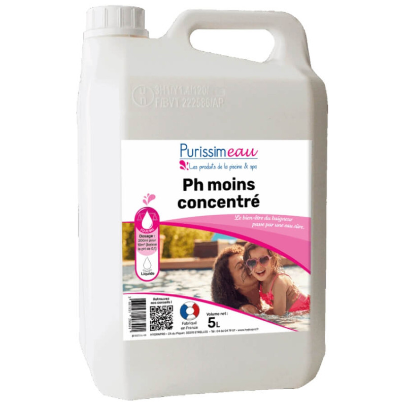pH moins concentré liquide Purissimeau – Spécial piscines – 5L