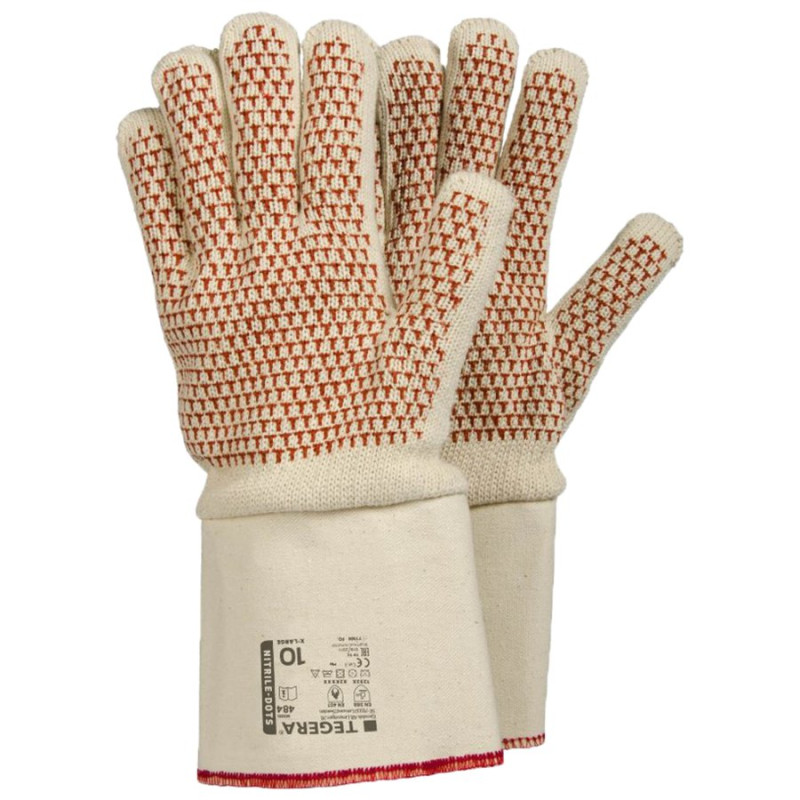 Gant de protection chaleur coton à picots nitrile 250 °C