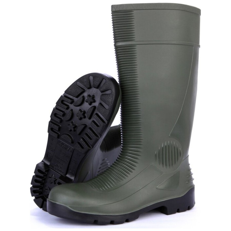 Botte agroalimentaire PVC verte S5 coque acier