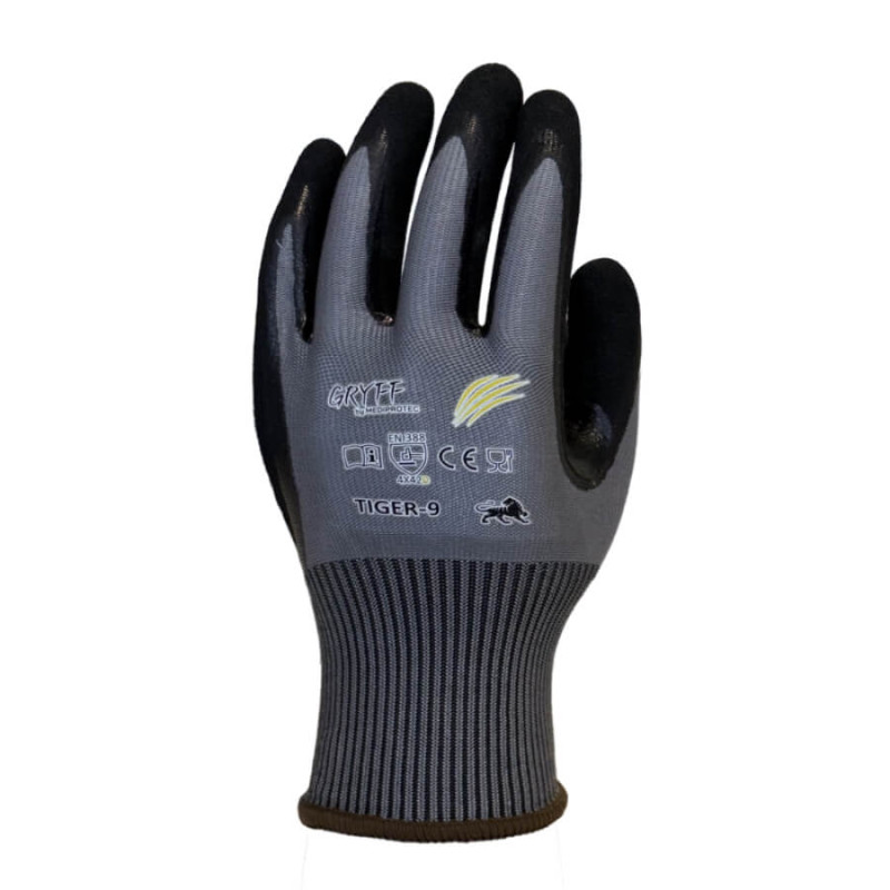 Gant de manutention anti-coupure nitrile sablé Adamas TIGER