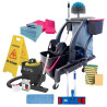 Station de nettoyage professionnelle complète Nupro - chariot, aspirateur & lavage à plat — vue 1