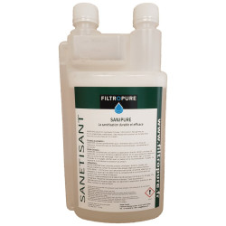 SANIPURE - Sanétisant désinfectant pour circuits et réservoirs d'eau de fontaine - 1 L