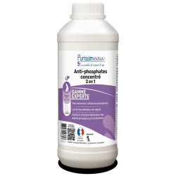 Éliminateur de phosphates 2 en 1 clarifiant pour bassin - bidon de 1 L