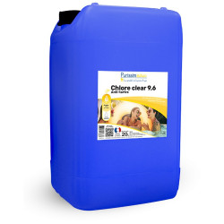 Chlore liquide 9,6 % anti-tartre et anti-corrosion pour circuit de chloration - bidon 20 L