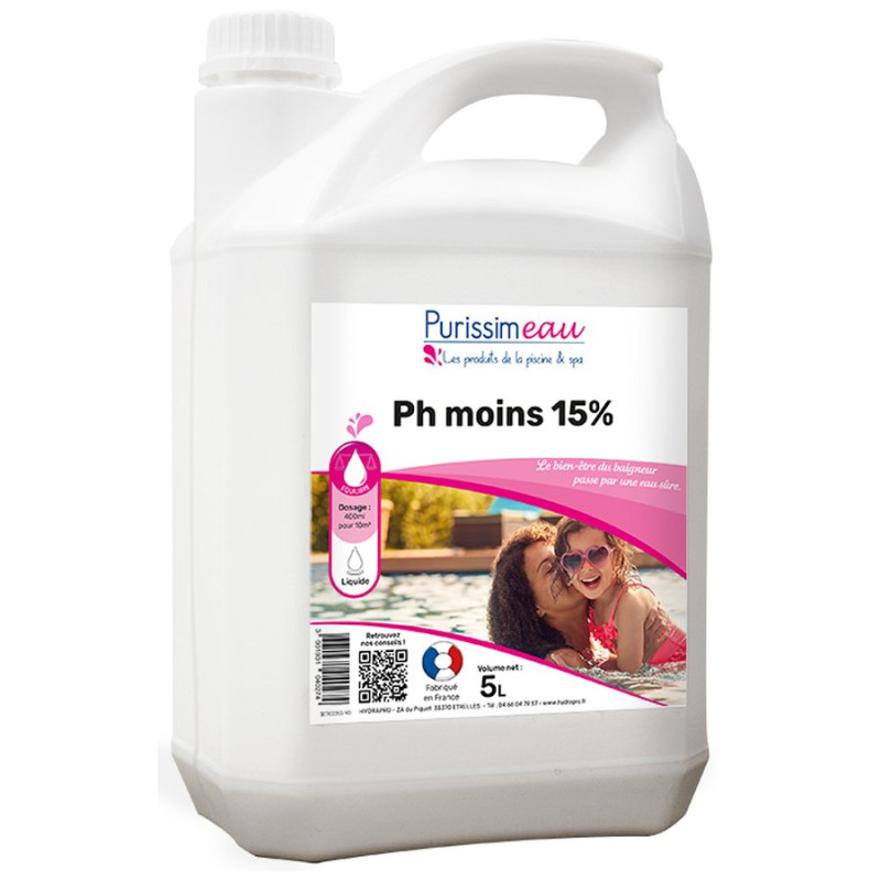 Correcteur de pH liquide 15 % pour pompe doseuse et régulation automatique - bidon de 20 L