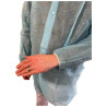 Blouse bleue non tissée 30 g à pressions et poignets élastiques, 50 pièces — vue 2