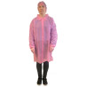 Blouse jetable esthéticienne rose 40 g à pressions, 50 pièces — vue 1