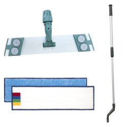 Ensemble trapèze aluminium 40 cm, frange microfibre et manche K2