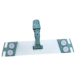Ensemble trapèze 40 cm avec bandeau K2 et manche télescopique : balai trapèze professionnel 40 cm en aluminium