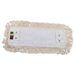 Poste de lavage 40 cm à languettes avec frange coton : frange poly-coton 40 cm double fonction - languette et poche