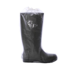Sur-bottes jetables transparentes gaufrées polyéthylène