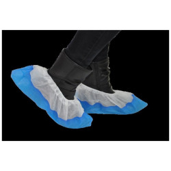 Surchaussures à semelle polyéthylène bleue, vue du produit